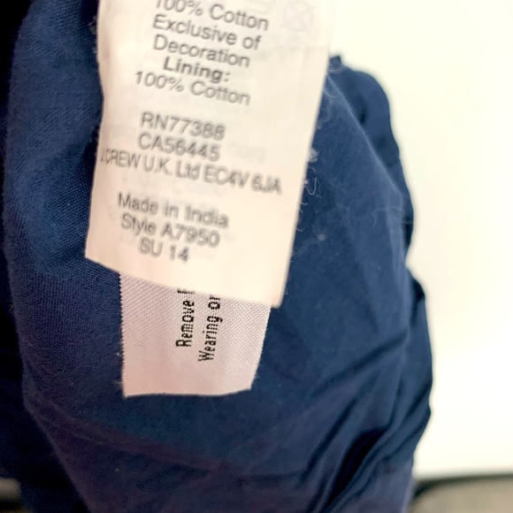 J Crew Navy Floral Skirt - Picture 6 of 6